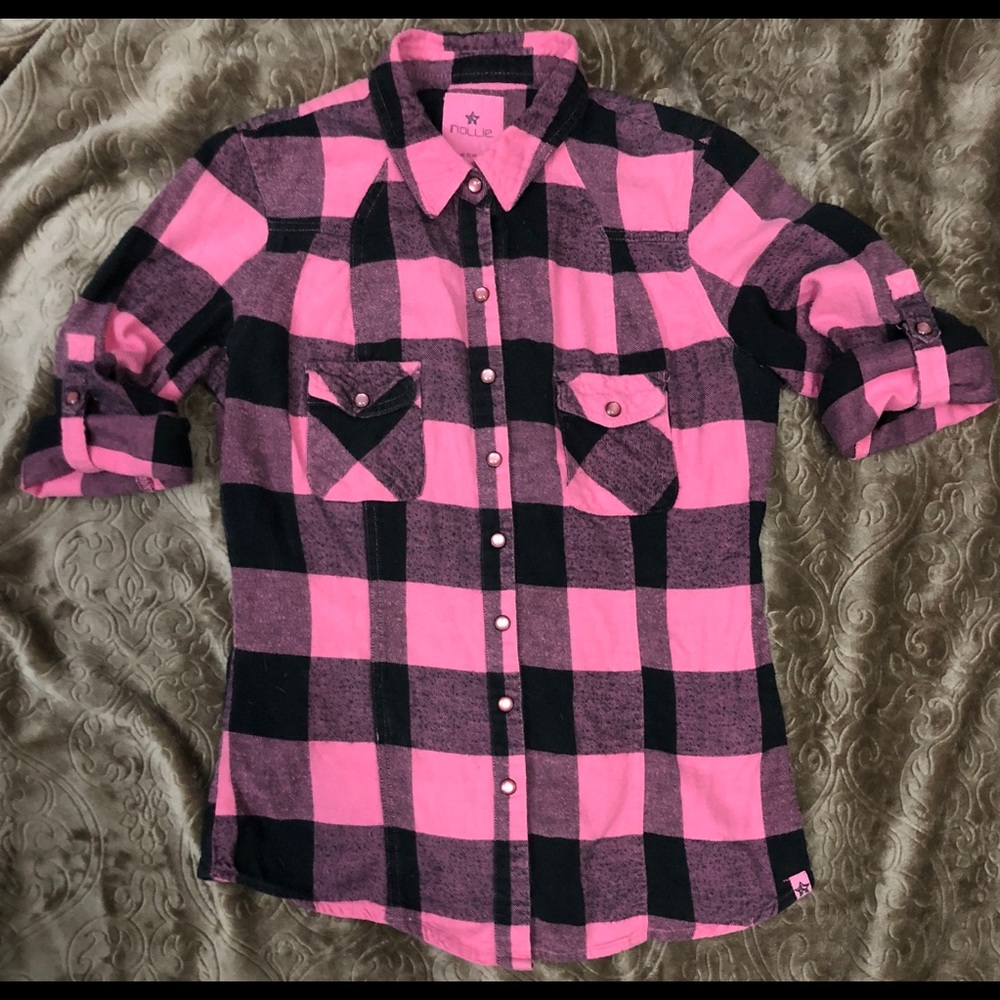 Nollie Plaid Button Down